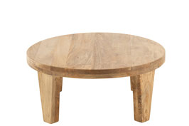 MESA DE CENTRO MADERA REDONDA