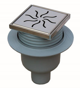 SIPHON – BONDE DOUCHE ITALIENNE 100 X 100 MM VERTICALE SOLE