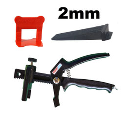 Kit 2mm PRO + pince PerfectLevel 7710 en polyamide armé fibre de verre.