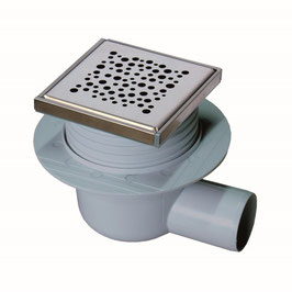 SIPHON – BONDE DOUCHE ITALIENNE 100 X 100 MM HORIZONTAL PERLE