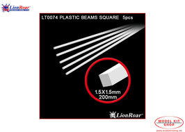 Plastic Beams Square - Kunststoffstäbe quadratisch 1,5 mm