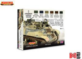 Acrylfarbenset - British Tanks France-Europe-U.K. Set 2