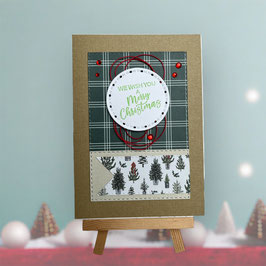 Weihnachtskarte "We wish you a merry christmas"