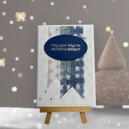 Weihnachtskarte "May your days be merry & bright"