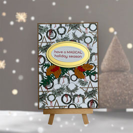 Weihnachtskarte "Have a magical holiday season"