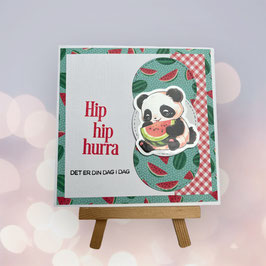 Fødselsdagskort "Hip hip hurra"