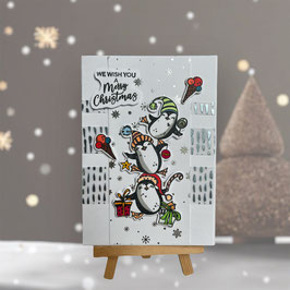 Weihnachtskarte "We wish you a merry christmas"