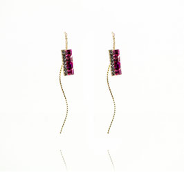 Rectangle night (Purple) - Earrings