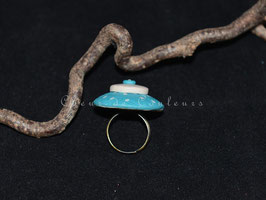 Bague "Ciel bleu à pois"