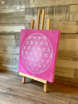 AKTION! Blume des Lebens, pink-silber 3/17
