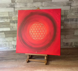 AKTION! Blume des Lebens, feuerrot-gold, 3/21