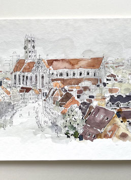 AUGSBURGS ERHABENE BASIKIKA IM AQUARELL