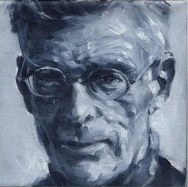 Einblicke in die Seele: Das Portrait von Samuel Beckett in Öl
