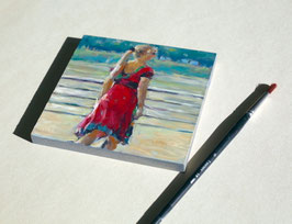 Scharlachrot und Grün im Sommerlicht