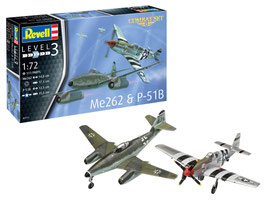 Revell 03711 Combat Set Messerschmitt Me262 & P-51B Mustang Revell modelbouwpakket