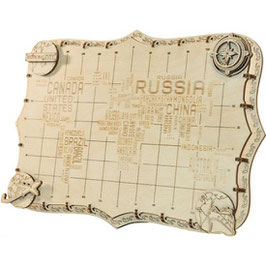 WOODEN CITY WORLD MAP EXPEDITION SERIES WORDS 508