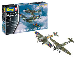 Revell 03710 Combat Set Messerschmitt Bf109G-10 & Spitfire Mk.V Revell modelbouwpakket