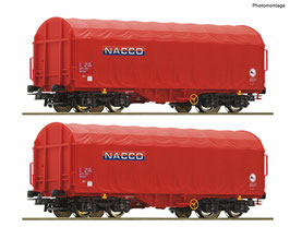 Roco 6600226 2 stuks. Set: Schuifzeilwagen, NACCO