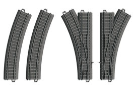 Rail uitbreiding 23401 set wissels voor kunststof rails