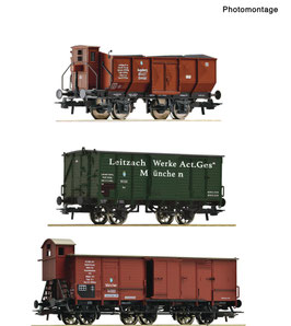 Roco 6600223 3 stuks. Set: Goederentrein, K.Bay.Sts.B.
