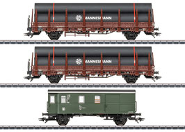 Marklin 46569 Set rongenwagens nr. 2 geladen met stalen buizen