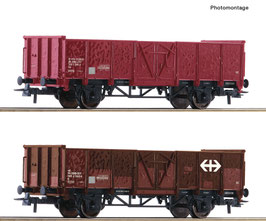 Roco 77034 2 stuks. Set: Open goederenwagens, SBB