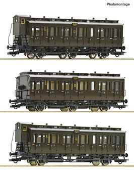 Roco 6200254 3 stuks. Set: Personwagons, DRG
