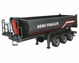 DF Models 3220 Kipper oplegger Semi Trailer, grijs