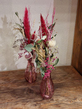 Trockenblumen in rosa Vase - PAKETVERSAND DEUTSCHLANDWEIT