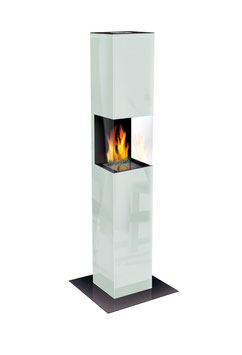 The Flame - Square Glass - weiss
