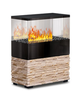 Case Effektfeuer - Stein Montana Beige - Glas