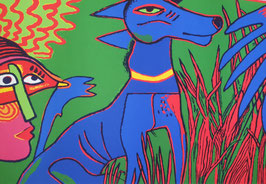 Le chien bleu