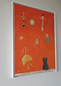 Figuren in oranje
