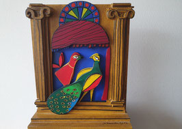 Sculptuur: Le Paon amoureux ( De verliefde pauw )
