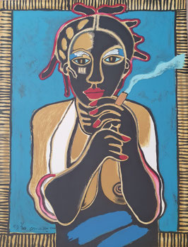 L' Afro Cubaine fumant le cigare