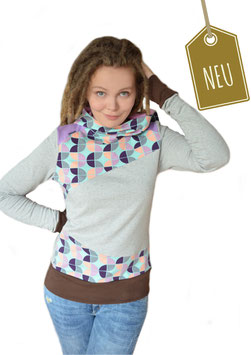 NEU ! Hoodie / Louise hellgrau Retro