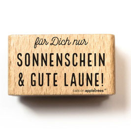 2705 Textstempel "Sonnenschein und gute Laune"