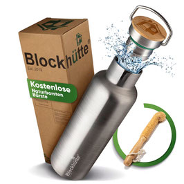 Premium Edelstahl Trinkflasche Auswahl aus 3 Grössen