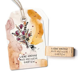 28270 Textstempel "Liebe Grüsse aus meinem Garten"