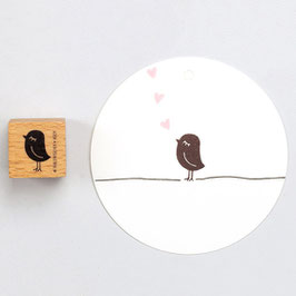 B009 Stempel Vogel Dame klein