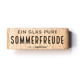 27510 Textstempel ein Glas pure Sommerfreude