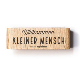 27289 Textstempel "Willkommen kleiner Mensch"
