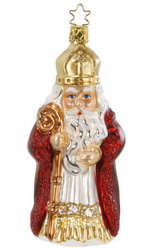 Christbaumornament  Santa mit Krone 14.5cm Glas