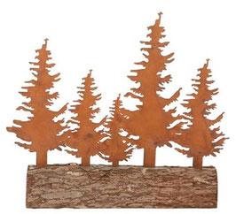 Baumgruppe auf Holzfuss
