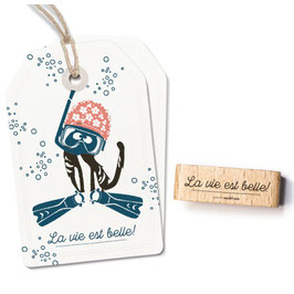 27720 Textstempel "La vie est belle"