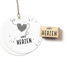 27291 Textstempel von Herzen