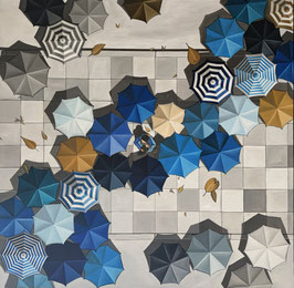 Diagonales bleue