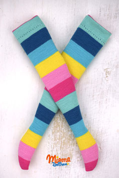 socks striped blue-pink-yellow / 21-123