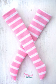 striped socks light pink and white / 21-58