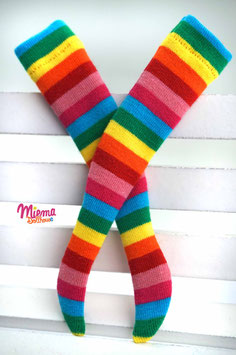 stockings striped blue-green-yellow-red-pink / 21-114